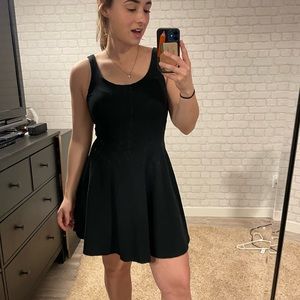 Black racer back fit and flair.